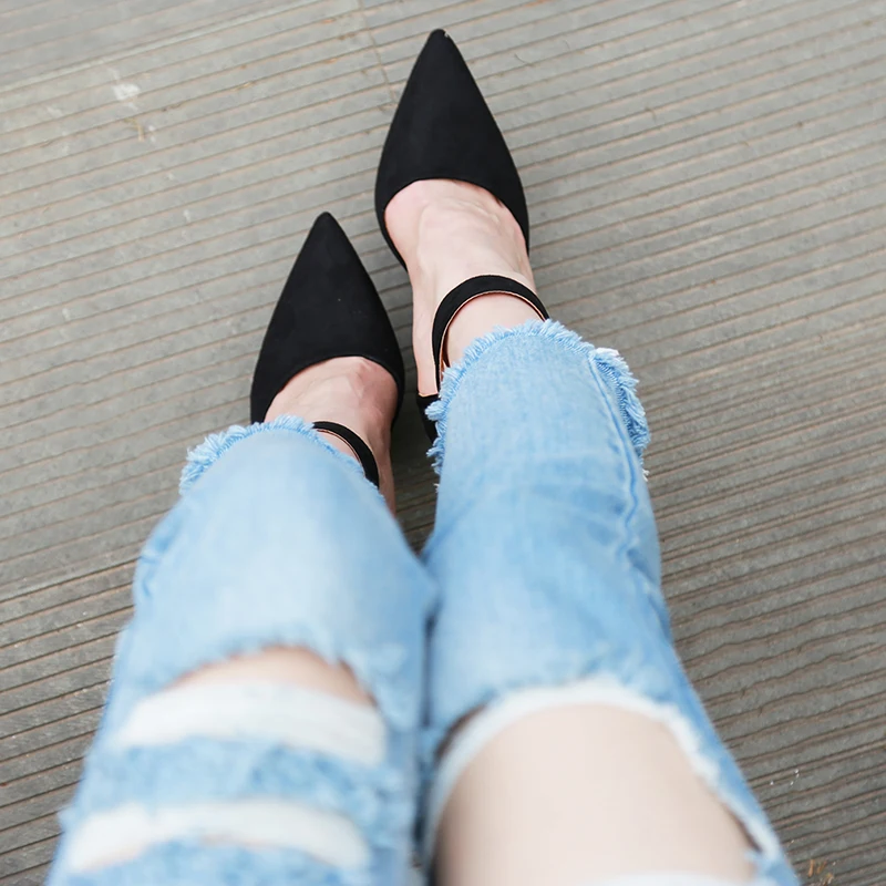 Women Chunky Heel Sandal Pointed Toe Ankle Strap Pumps High Heel Pumps Classic Comfort Party Office Casual Daily Shoe