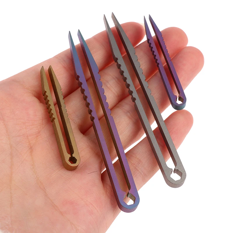 

1PC TC4 Clip Titanium Tweezers Pick Up Clamping EDC Multipurpose Gadget Professional Camp Outdoor Pocket Maintenance Tool