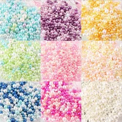 2/3/4/5mm Multi Size Option Random Mix Color Round without Holes Grament Bead for Jewelry Cloth Accessories Crafts 10g