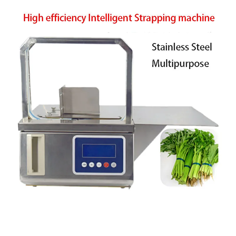 

Stainless steel Automatic OPP tape Strapping machine 20*16CM High efficiency Intelligent Supermarket Vegetable Tying machine