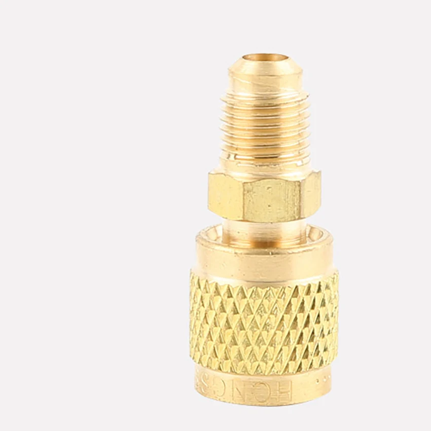Car Air Conditioner Connector Tool Parts Fluorine Tube Brass Connector Air Conditioning R410a Adapter R22 To 410가스 Ottoni Fluoro