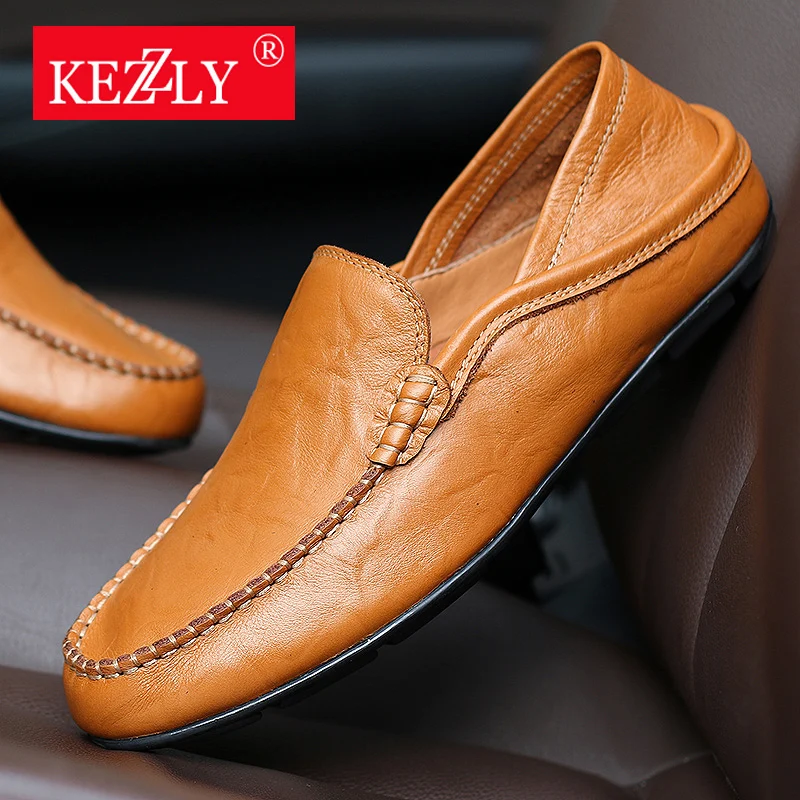 

Hot Sale Leather Men Shoes Casual Comfortable Loafers Moccasins High Quality Shoes Male Lightweight Driving Footwear 2020 New