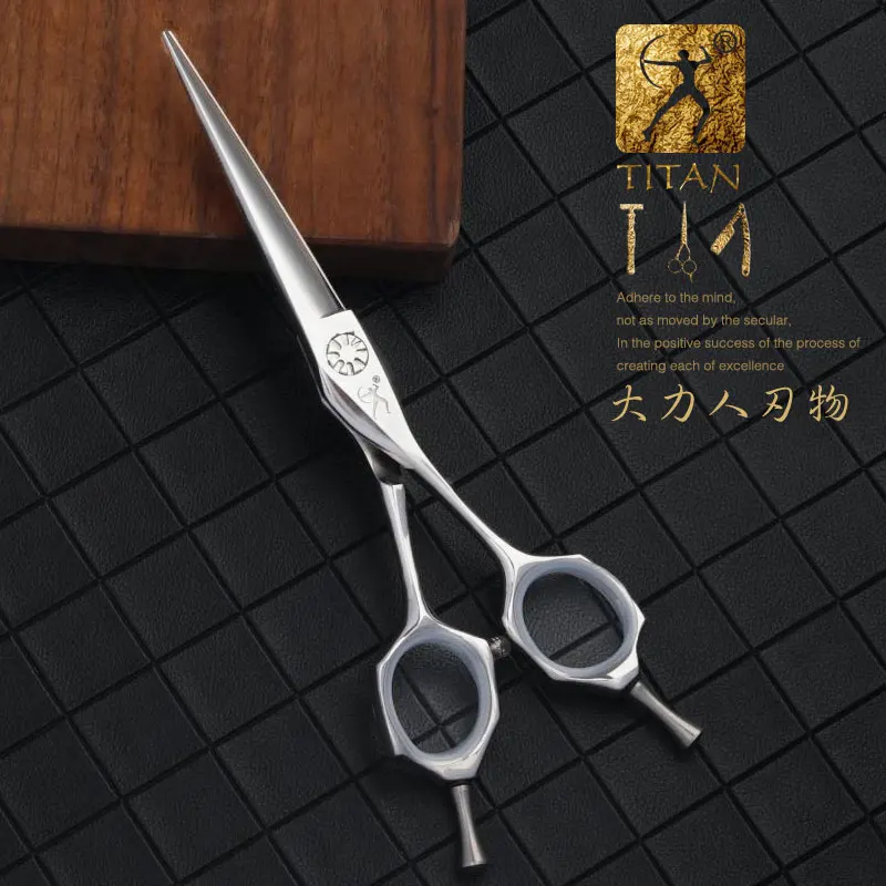 Titan barber shop stianless steel VG10  hand made sharp professinal hair scissors