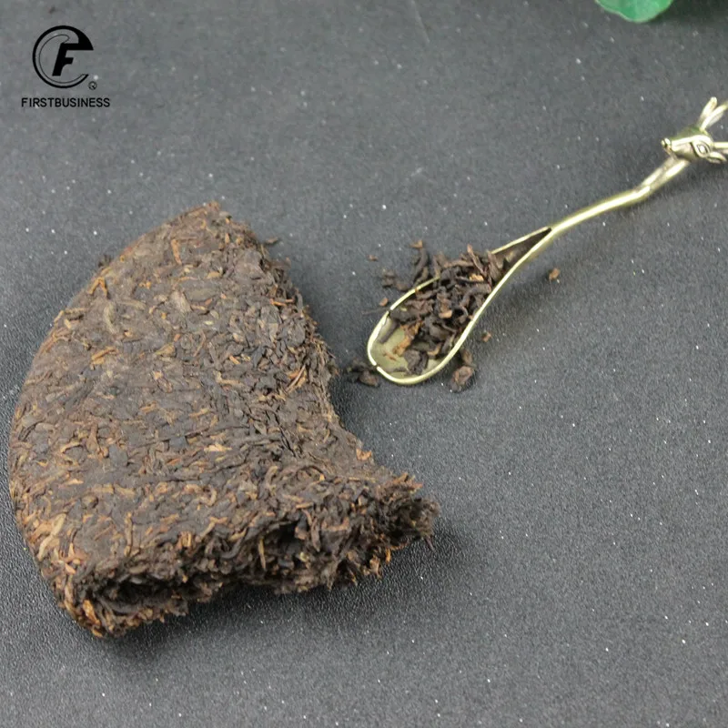 NEWEST Tea Scoops Shovel Brass Copper Deer Head Coffee Black Tea Spoon Powder Teaspoon Teaware Tea Ceremony Ice Cream