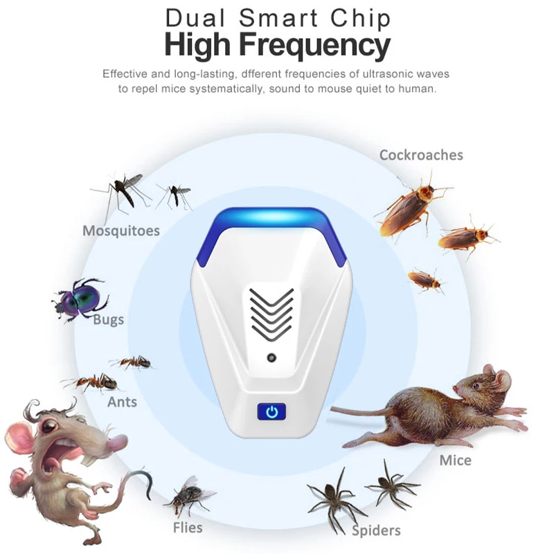 초음파 전자 해충 방제 설치류 쥐 쥐 퇴치기, 모기 방지 쥐 쥐 퇴치기, 가정용 해충 설치류 