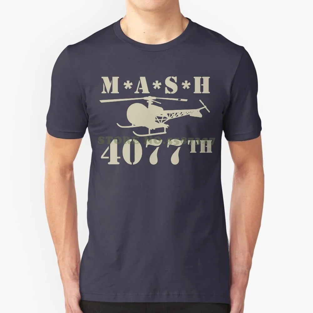 Mash 1970's Comedy Tv Show Helicopter 4077th Adult T Shirt