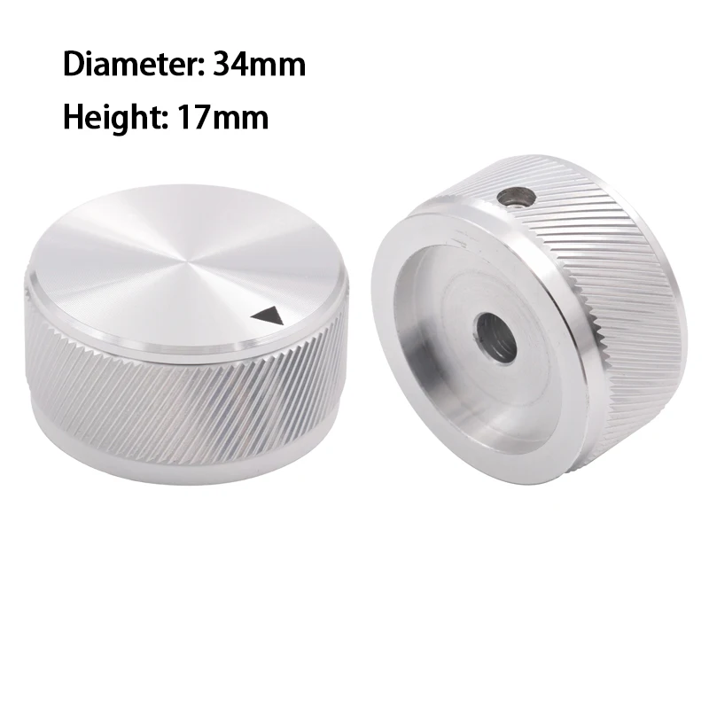 KYYSLB 34 25มม.อลูมิเนียมอัลลอยด์Knob CDเครื่องขยายเสียงAmplifier Volume Potentiometerลูกบิดฟันหมวก