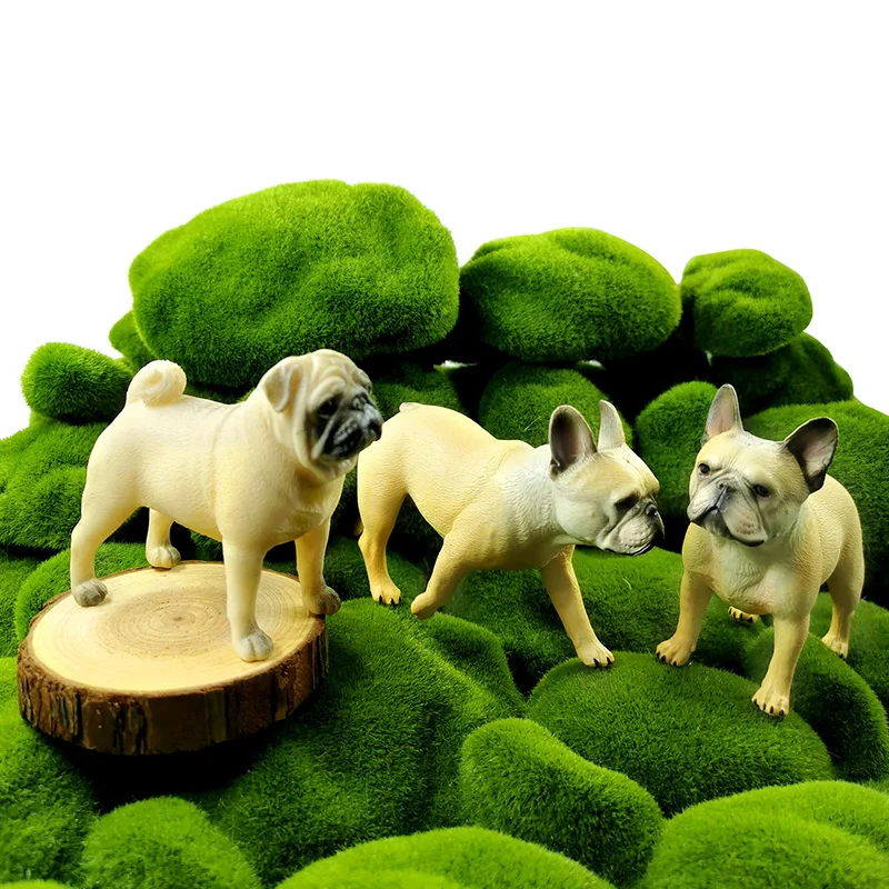 New Farm Lovely Dog Simulation Bulldog figurine Animal model Diy home decor miniature fairy garden decoration accessories modern