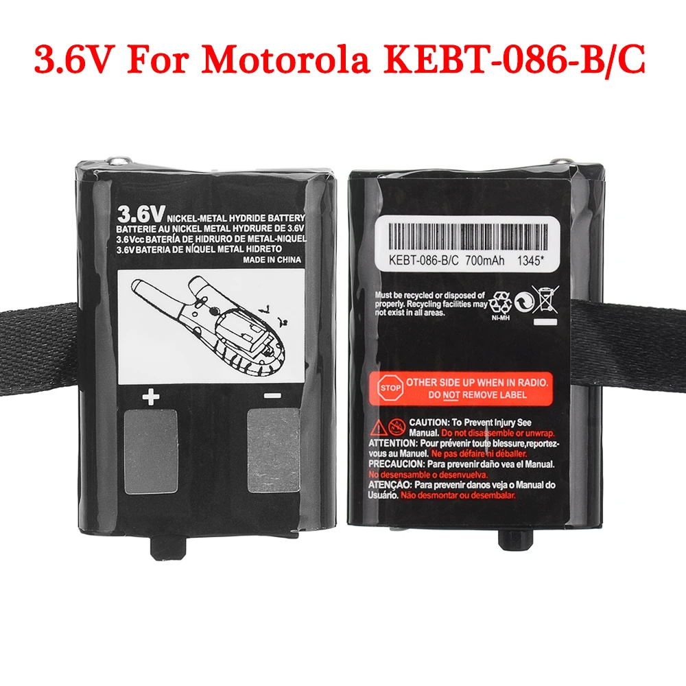 3.6V 700mAh Walkie-talkie Battery For Motorola 53617 FV300 FV700 2Way Radios Batteries M53617 KEBT-086-B 53617 KEBT-086-C SX500