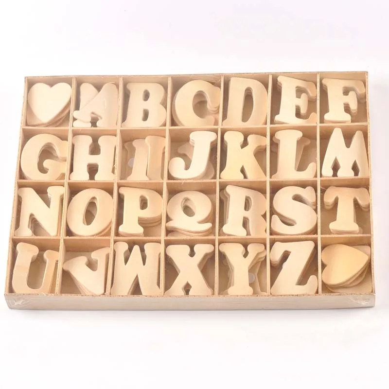 English Letter/number Set Wood Scrapbooking Alphabet Party Home Decoration for Patchwork DIY craft mt2568