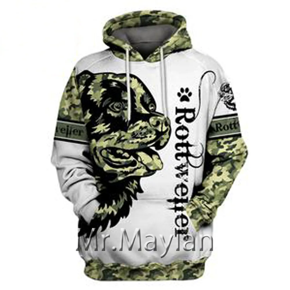 

Rottweiler 3D Full Printing Hoodie Men Jacket Men/women Casual Streetwear Boys Hip Hop Hood Sweatshirts Mens Hipster Clothes