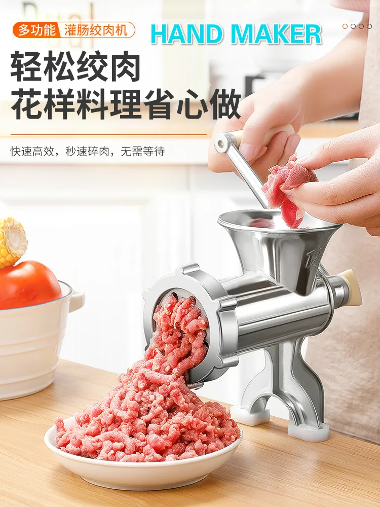 Hand-cranked Meat Mincer Sausage machine enema machine stuffing machine Meat stirrer Manual Meat grinder Kitchen Tool