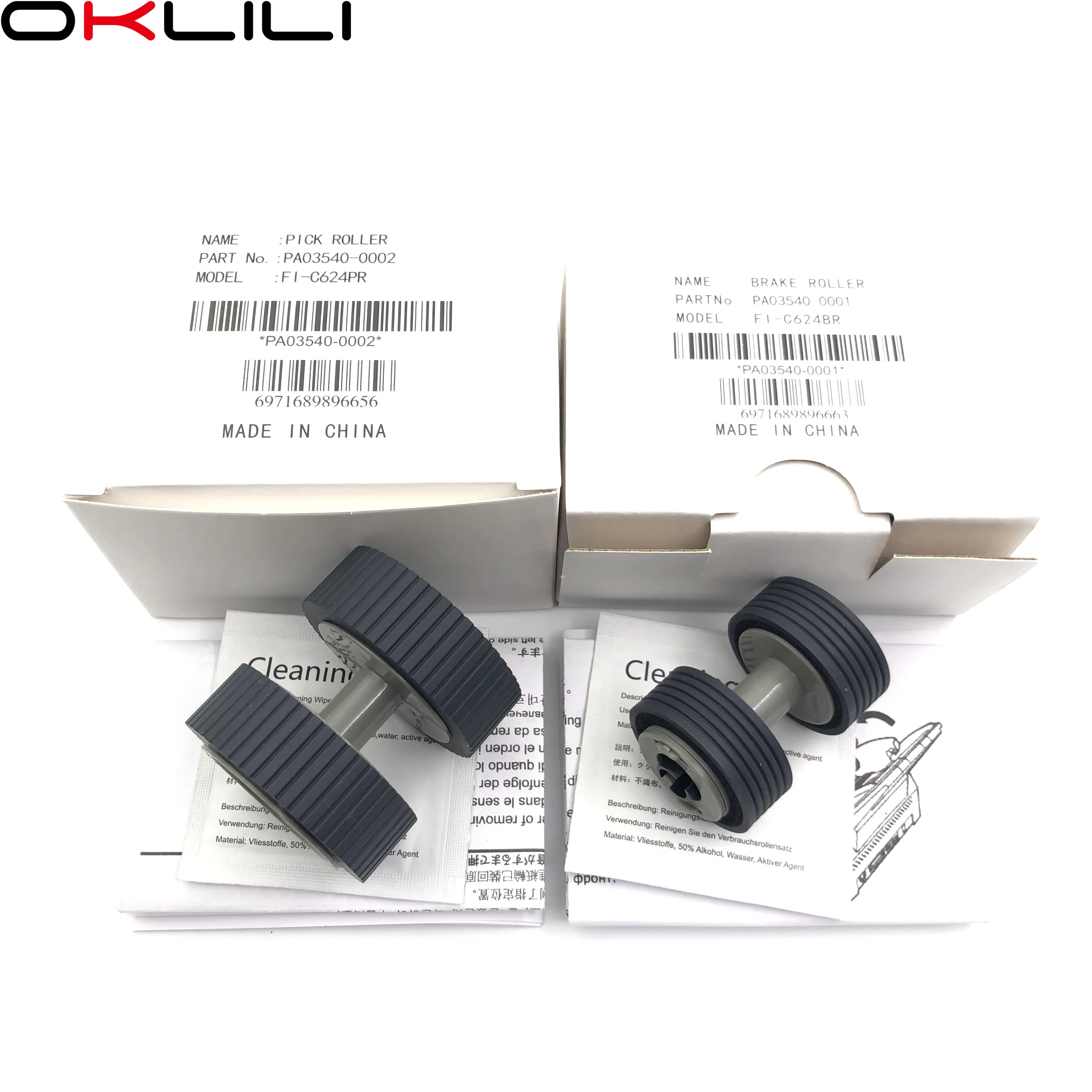 10SETX PA03540-0001 PA03540-0002 Brake and Pick Roller for Fujitsu 6130 Fi-6130 Fi-6130Z Fi-6230 Fi-6140 Fi-6240 Fi-6125 Fi-6225