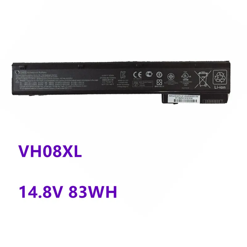 Batería VH08/VH08XL para ordenador portátil HP EliteBook 8560w 8760w 8570w 8770w HSTNN-IB2P HSTNN-LB2P 14,8 V 83WH