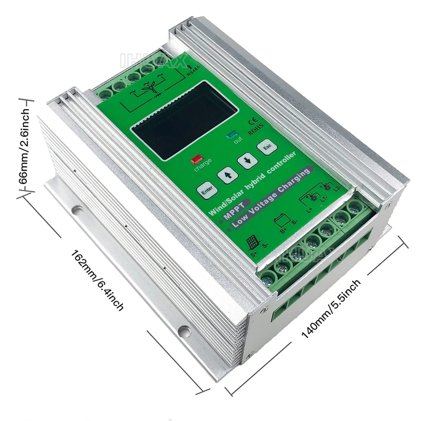 3000 واط MPPT الهجين الرياح الشمسية جهاز التحكم في الشحن الداعم 12 فولت 24 فولت 48 فولت منظم مع تفريغ تحميل ل خارج نظام مولد الرياح PV