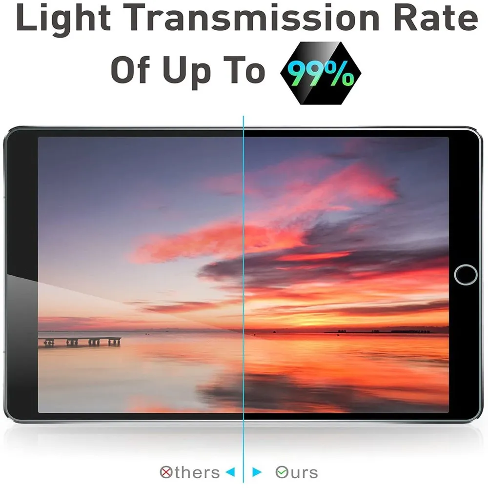 Vidrio Templado 9H para iPad de 7. ª generación, Protector de pantalla de 10,2 pulgadas, película protectora de vidrio HD 2019, A2200, A2198, A2197