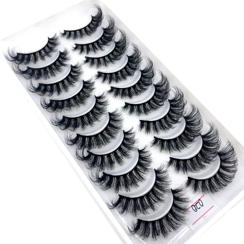 2023 NEW 8/10 pairs 100% Real Mink Eyelashes 3D Natural False Eyelashes 3d Mink Lashes Soft Eyelash Extension Makeup Kit Cilios