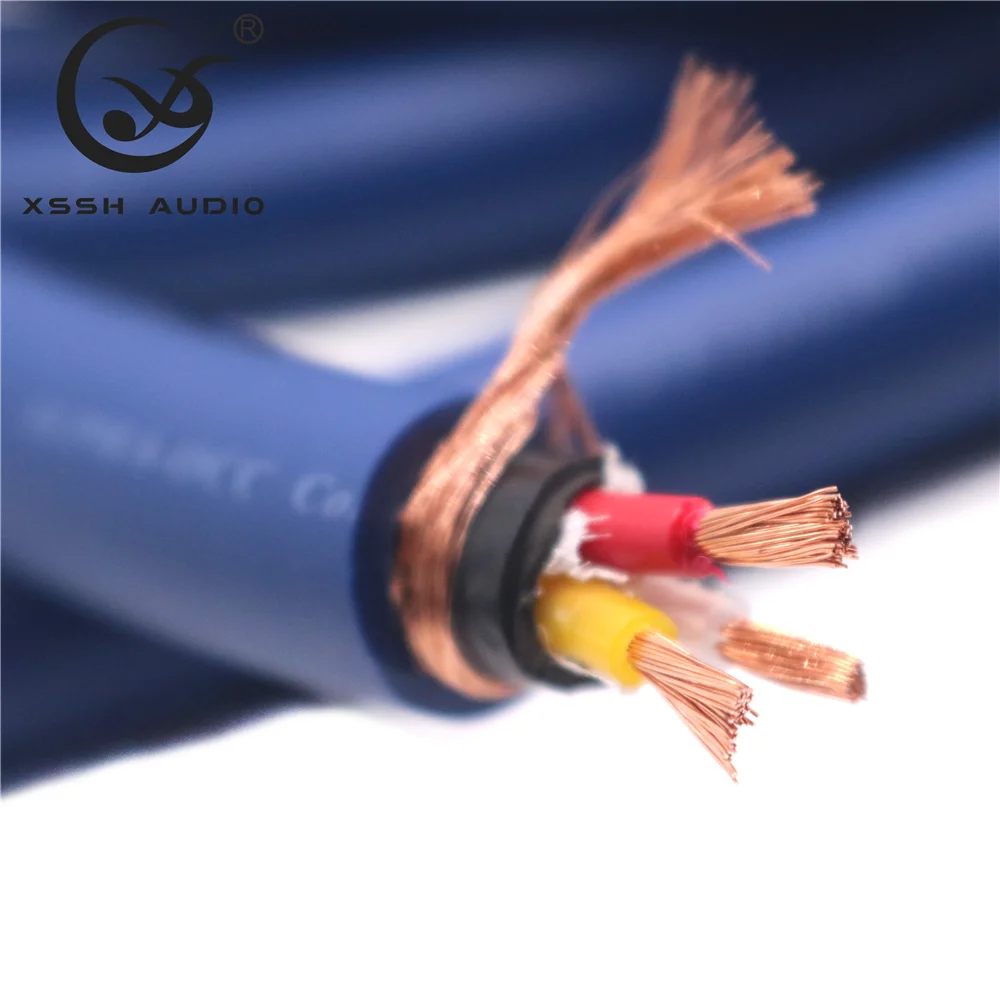 Extension Speaker Line XSSH YIVO HiFi CD Player Audio Amplifier Home Theater 15mm 3*3mm OFC Pure Copper Power Cables Cord Wire