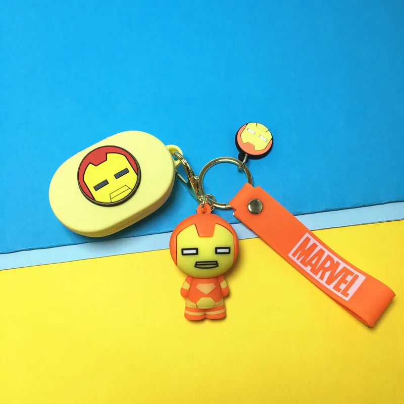 حافظة لهاتف شاومي ريدمي إيردوتس 1/2 من السيليكون الناعم مزودة بسماعة رأس لاسلكية مزودة بتقنية البلوتوث ومزودة بسلسلة مفاتيح