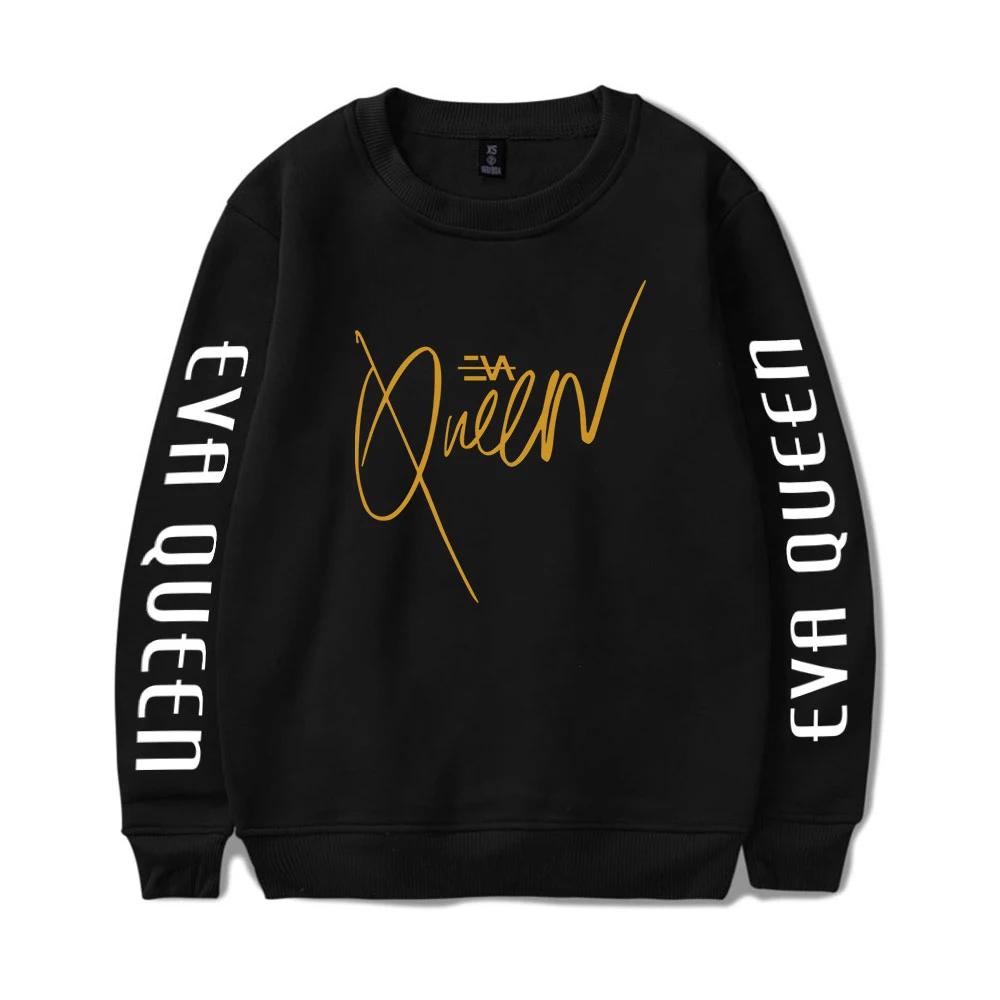 

Eva Queen Print Loose Tops Sweater Series Women/Men Clothe Turtlenecks Round collar fleece sweatshirt hoodies