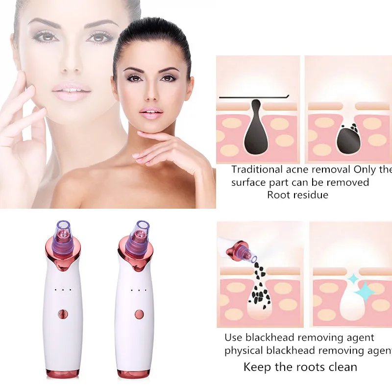 Blackhead Removal Device Electric Acne Remover Blackhead Vacuum Cleaner Tool Black Spot Pore Cleaner Skin Care Pore Cleaner