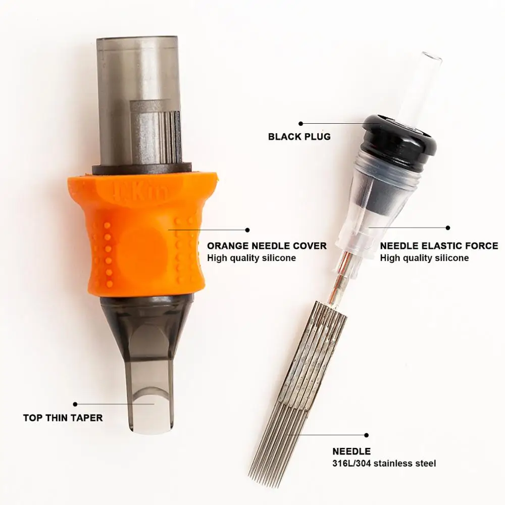 80 sztuk 160 sztuk różne rozmiary EZ INKIN silikonowe igły do tatuażu RL RS MC M1 igły do tatuażu do maszyny do tatuażu