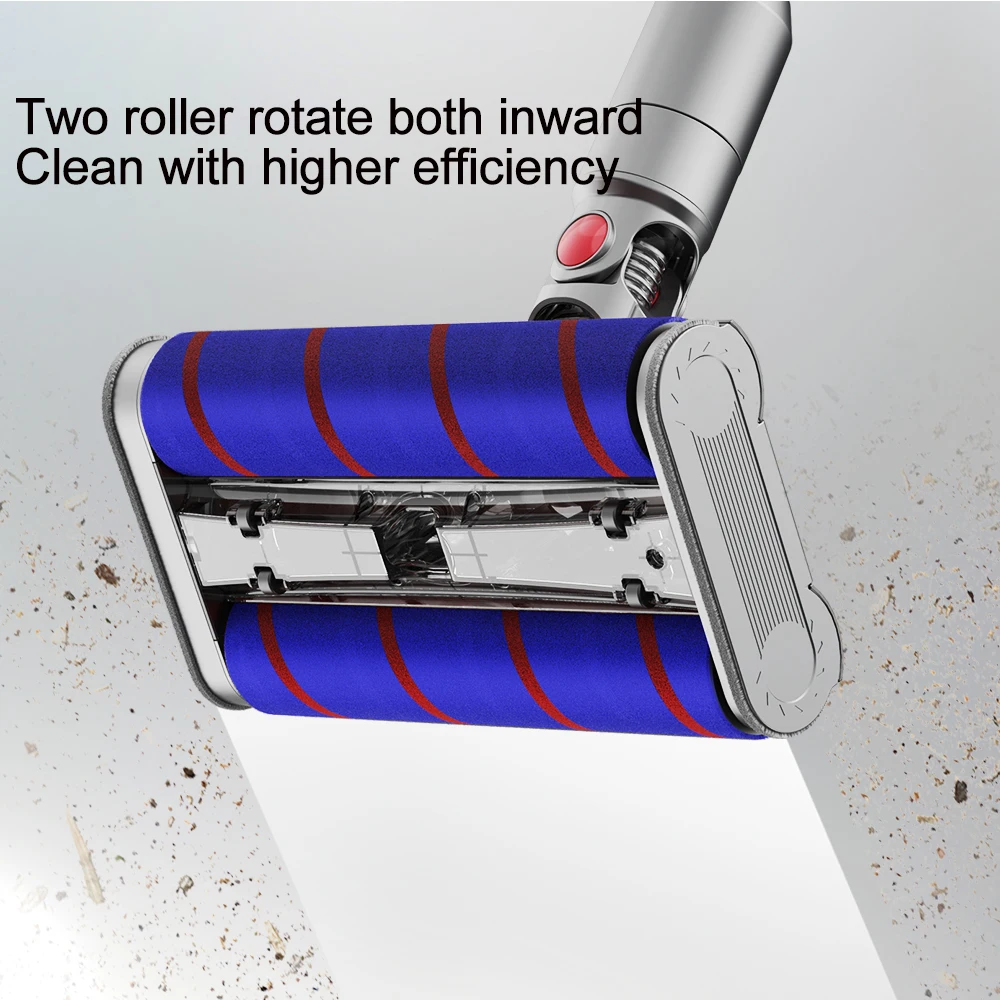 Điện 2 Con Lăn Chổi Đầu Cho Dyson V8 V7 V10 V11 Phụ Kiện Hút Thay Thế Phần Brushs Có Đèn LED ánh Sáng