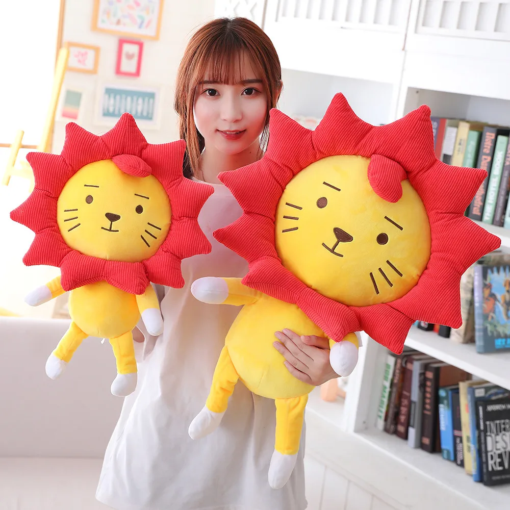 

25cm/30cm/50cm Simulation Sunflower Lion Plush Toy Soft Cartoon Animal Lion Stuffed Doll Window Suction Cup Pendant Kid Gift