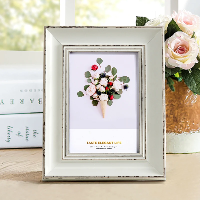 11 Colors American Style Retro Photo Frame For Wedding Gift DIY Desktop Art Decor Picture Frames 5-10Inch Classical Photo Frame