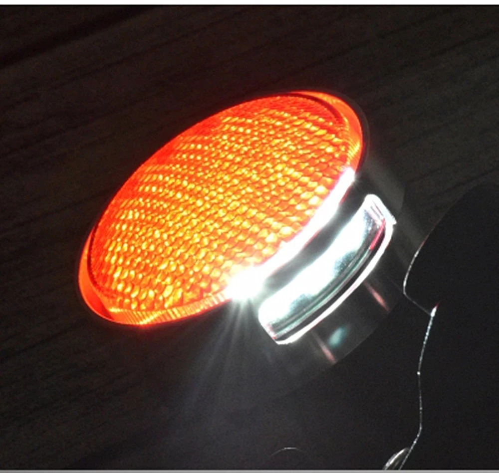 New Universal Cafe Racer Motorcycle Tail Brake Light Taillight Lamp Chrome for Suzuki GN125 GN 125 CNC Round Rear Light