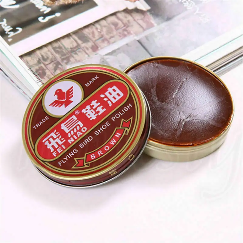 40g Useful Flying Bird Leather Shoe Wax Polish High Gloss Shine 3 Colors