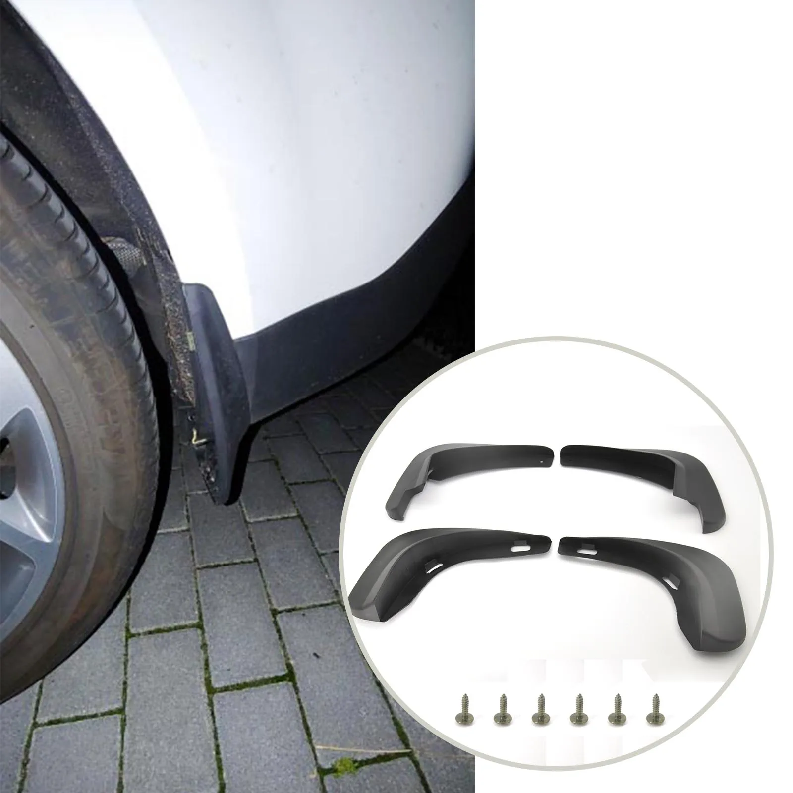 Car Mudflaps Splash Guards Front Rear Mudguards For Ford S-Max 2006 - 2015 Set Molded Mud Flaps 2007 2008 2009 2010 2011 2012