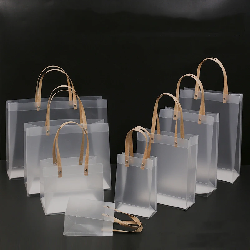 10/20pcs Transparent Gift Bags For Wedding Birthday Party For Guest Candy Souvenir Product Packaging Bag Custom LOGO Handbag