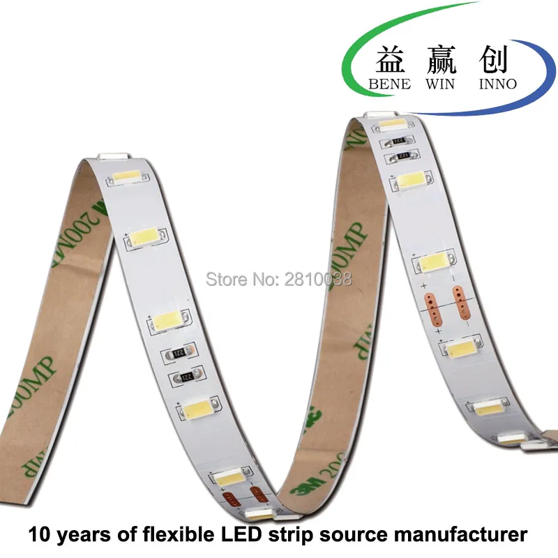 100 M/partij Hoge Cri Ra>90 IP22 Led Lint DC12/24V 10Mm Breed 5630 Led Strip 60Leds/M 14.4W Flexibele Led Strips Voor Indoor Verlichting