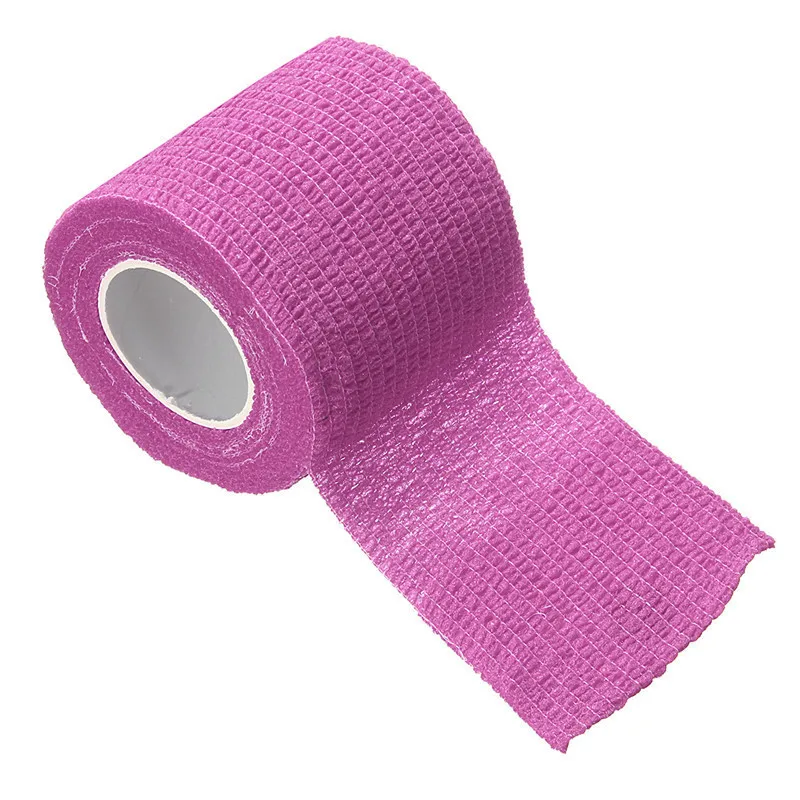 2.5cm*5m Self-Adhesive Elastic Bandage Health Care Treatment Gauze Tape Tourniquet First Aid Medical sports support survival