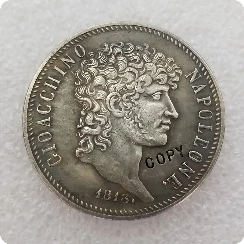 Italian states 1813 5 Lire - Joachim Murat copy coins-replica coins medal coins collectibles