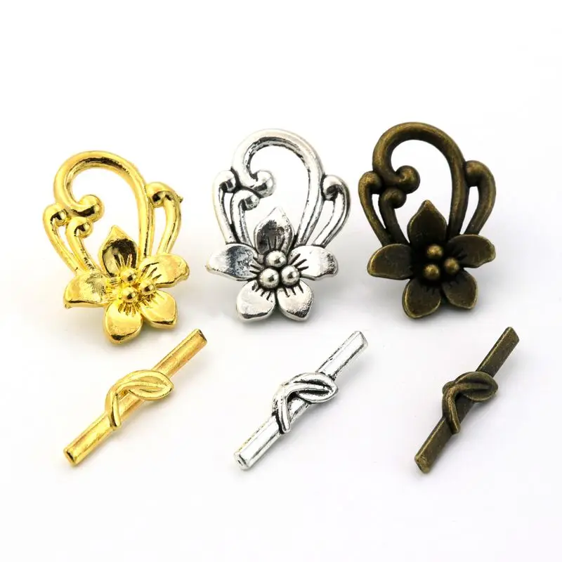 10 Sätze mischen Farbe große Blume Blatt ot Verschlüsse Stecker Ende Perlen für Schmuck machen Armband Halskette DIY Zubehör Großhandel – Detail 8