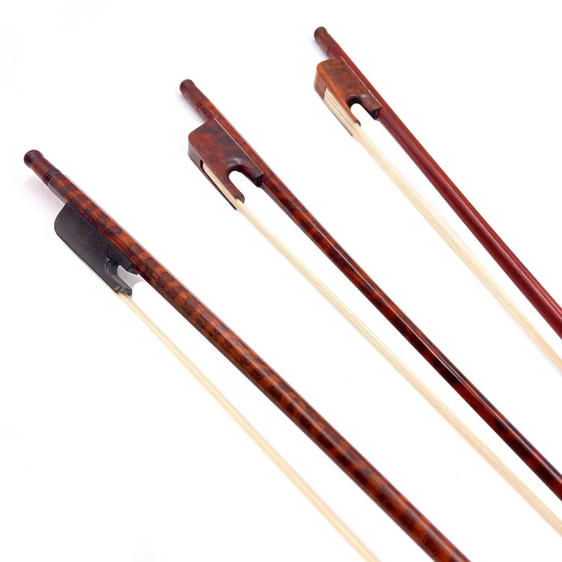 Mini Pochette violin bow pocket-size Baroque snakewood Fiddle Bow, letterwood/enboy frog,Siberian hair