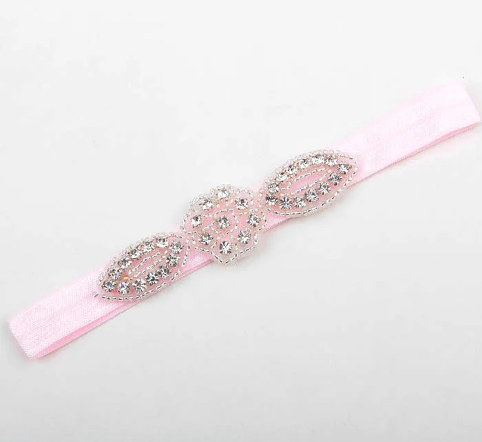 Yundfly Crystal Rhinestone Headband Elastic Baby Girls Head Accessories Children Hair Bands Party Headwear Photo Shoot