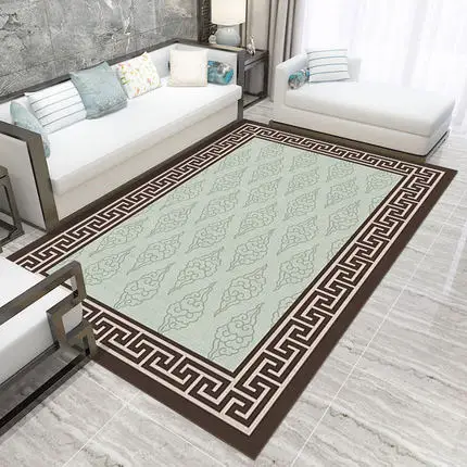 Modern Style Rectangular Carpet, Anti-slip Decorative Pad for Living Room, Sofa, Bedroom and Home, Pure Color