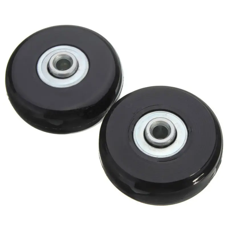 Hot sale Black Luggage Suitcase Replacement Wheels Suitcase Repair OD 50mm Axles Deluxe Black with Screw