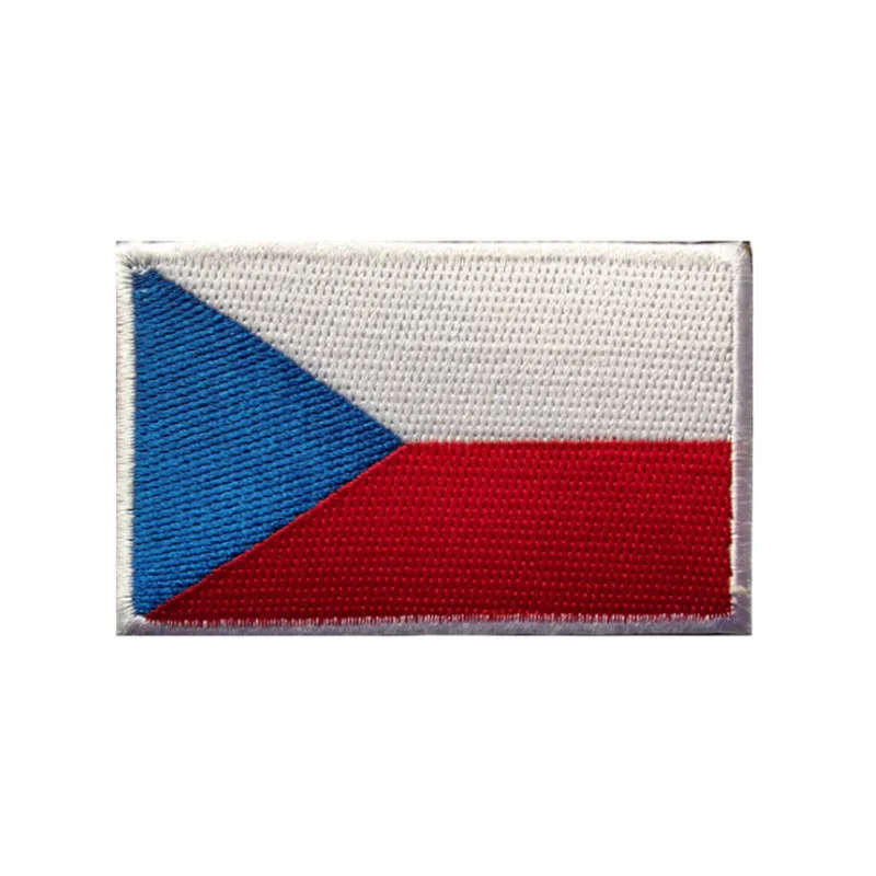 National Flag Patch Hook Loop Croatia Chile Wales Slovakia Badges Armband 3D Stick on Jacket Backpack Stickers