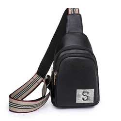 Bags for Women Newly Wax Skin Women Chest Pack Female Sling Bags Crossbody Waterproof Shoulder Casual Pu Leather Messenger Pack