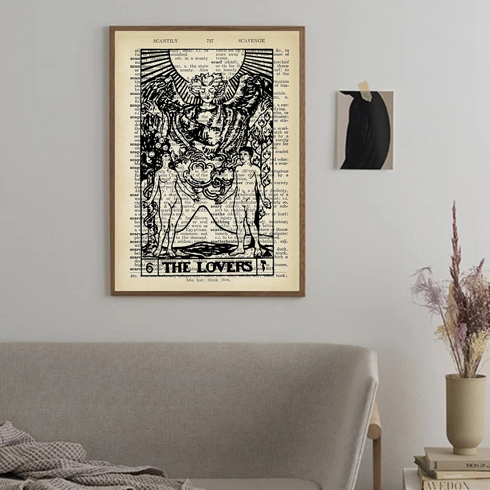 Tarot Dictionary Art Prints Card Lovers Wall Art Canvas Painting Wall Art Canvas Painting Pictures For Living Room Home Decor