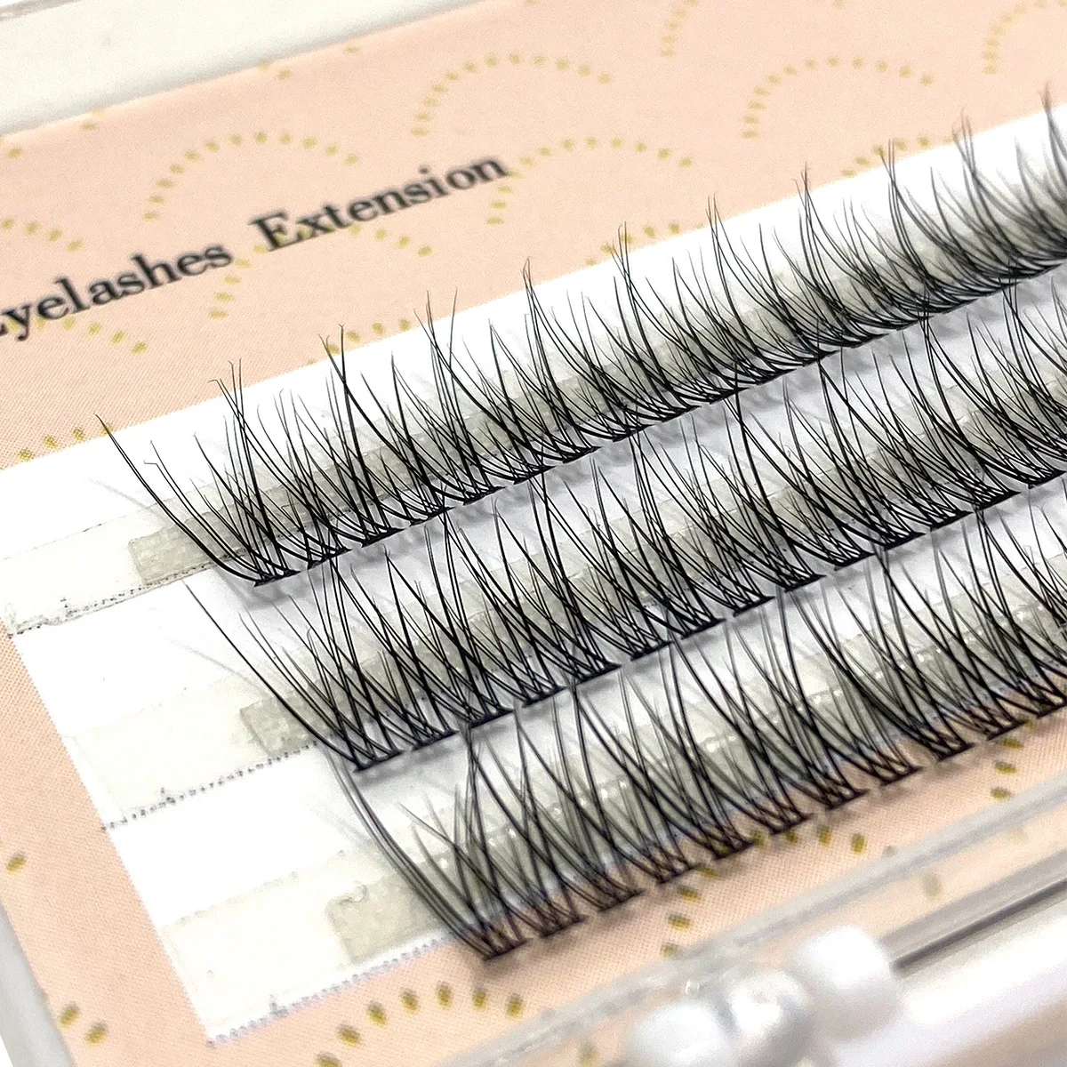 NEW natural Cluster fishtail type dovetail eyelash extension Premade Volume false grafted thick eyelash soft makeup tool