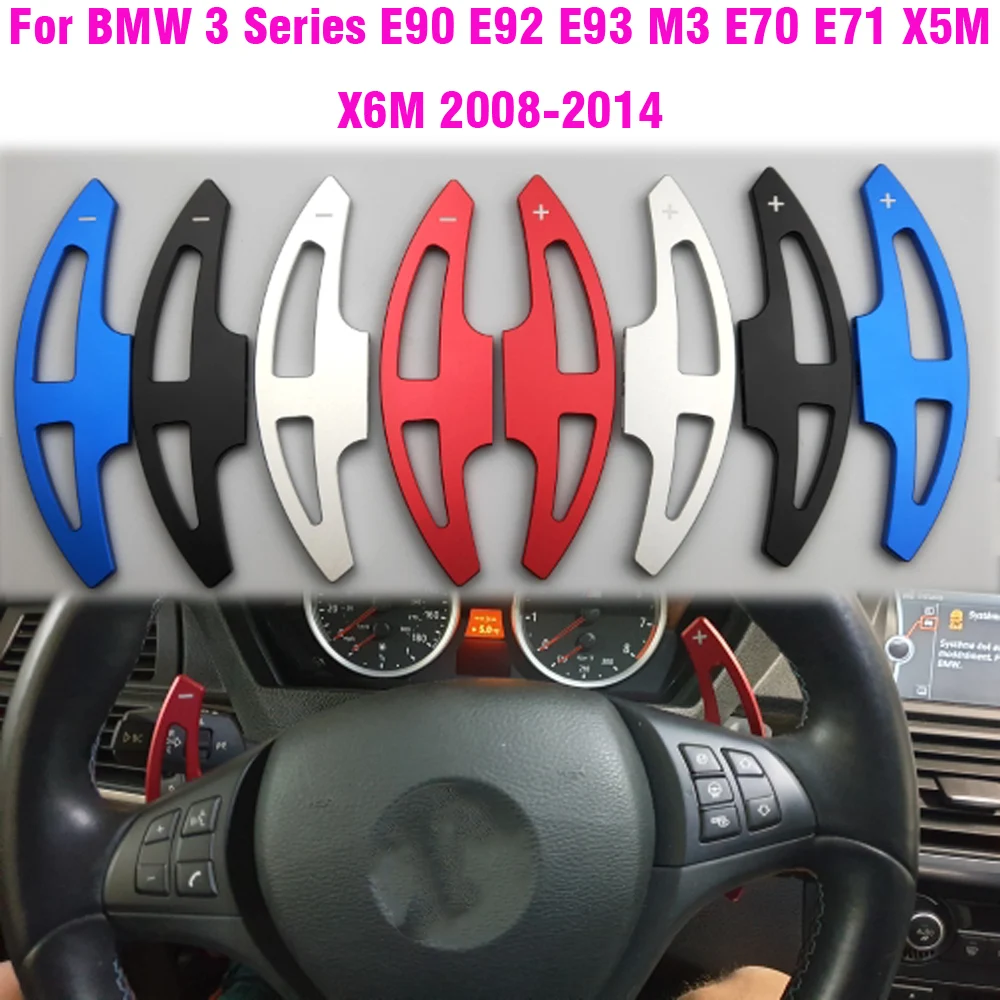 

For BMW 3 Series E90 E92 E93 M3 E70 E71 X5M X6M 2008-2014 Metal Alloy Car Steering Wheel Paddle Extension Shifter Replacement