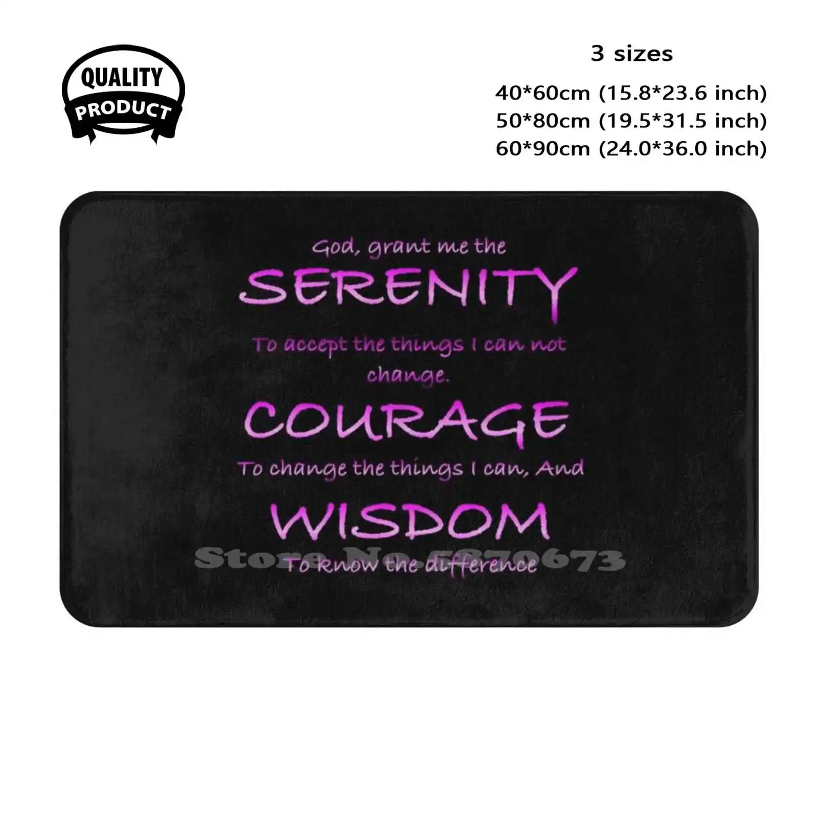 Serenity Prayer Soft Cushion Home Carpet Door Mat Car Rug Acrylic Case Tablet Skin Bath Laptop