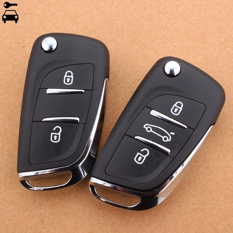 For PEUGEOT 207 206 307 308 407 408 508 for CITROEN C1 C2 C3 C4 C5 Picasso 3 Buttons Car Flip Remote Key Shell Key Case CE0536