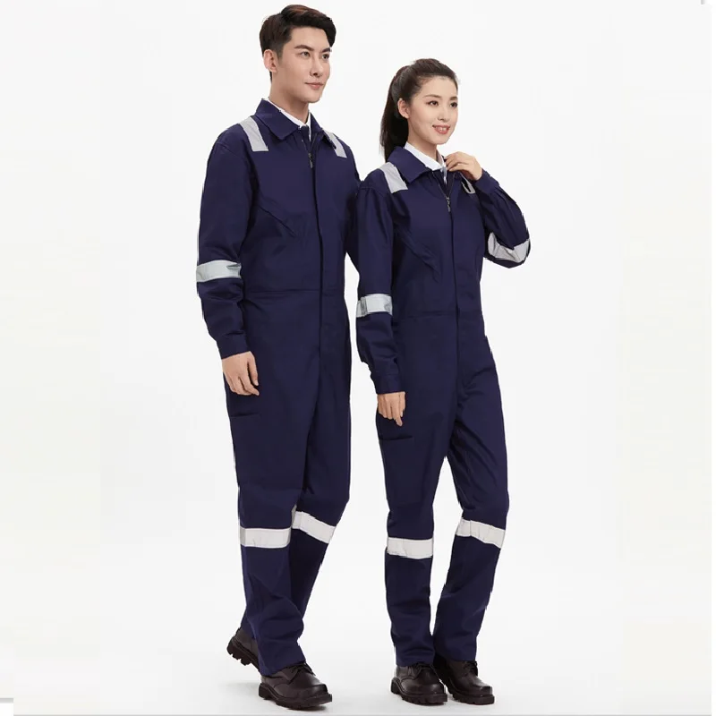 100% Cotton Anti-static Coveralls Suits Reflective Protection Clothing Anti-scald Flame Retardant Thermal Insulation Uniforms