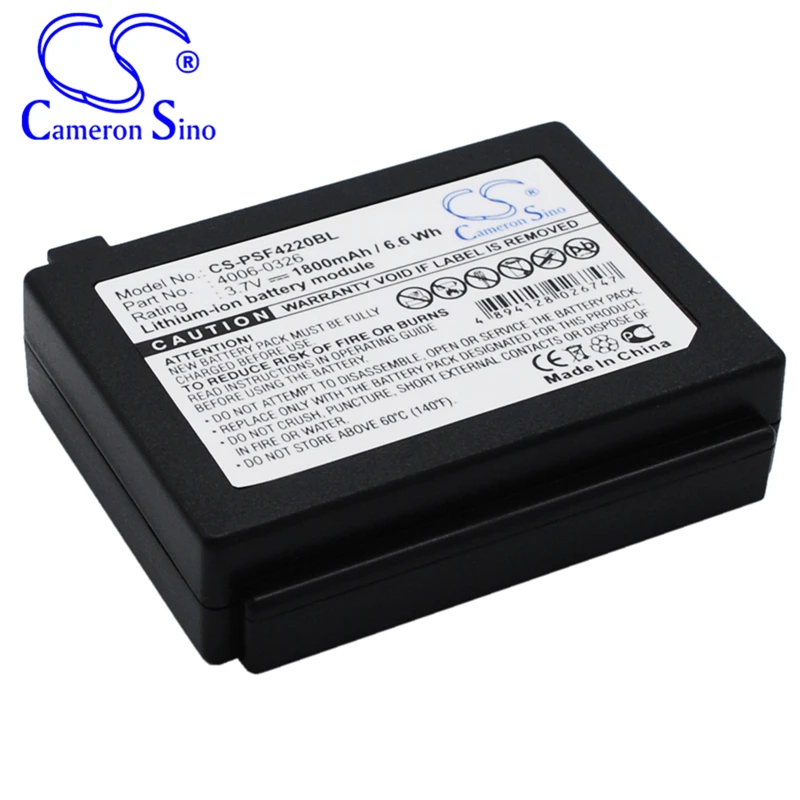 CameronSino Battery for Datalogic 4220 C45 Falcon 4220 Falcon 4223 fits PSC 4006-0326 Barcode Scanner battery 1800mAh/6.66Wh